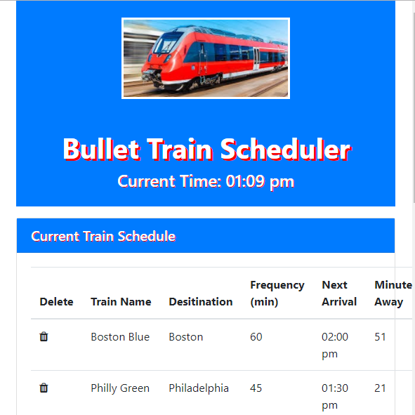 Train Scheduler